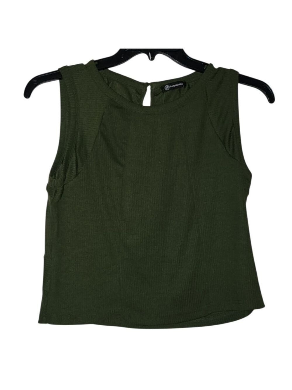 Pretty Garden Olive Green Cropped Top XL NWT